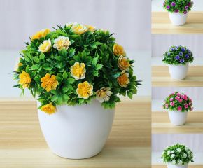 Chậu hoa giả để bàn