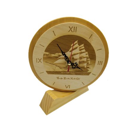 Đồng hồ khắc gỗ laser