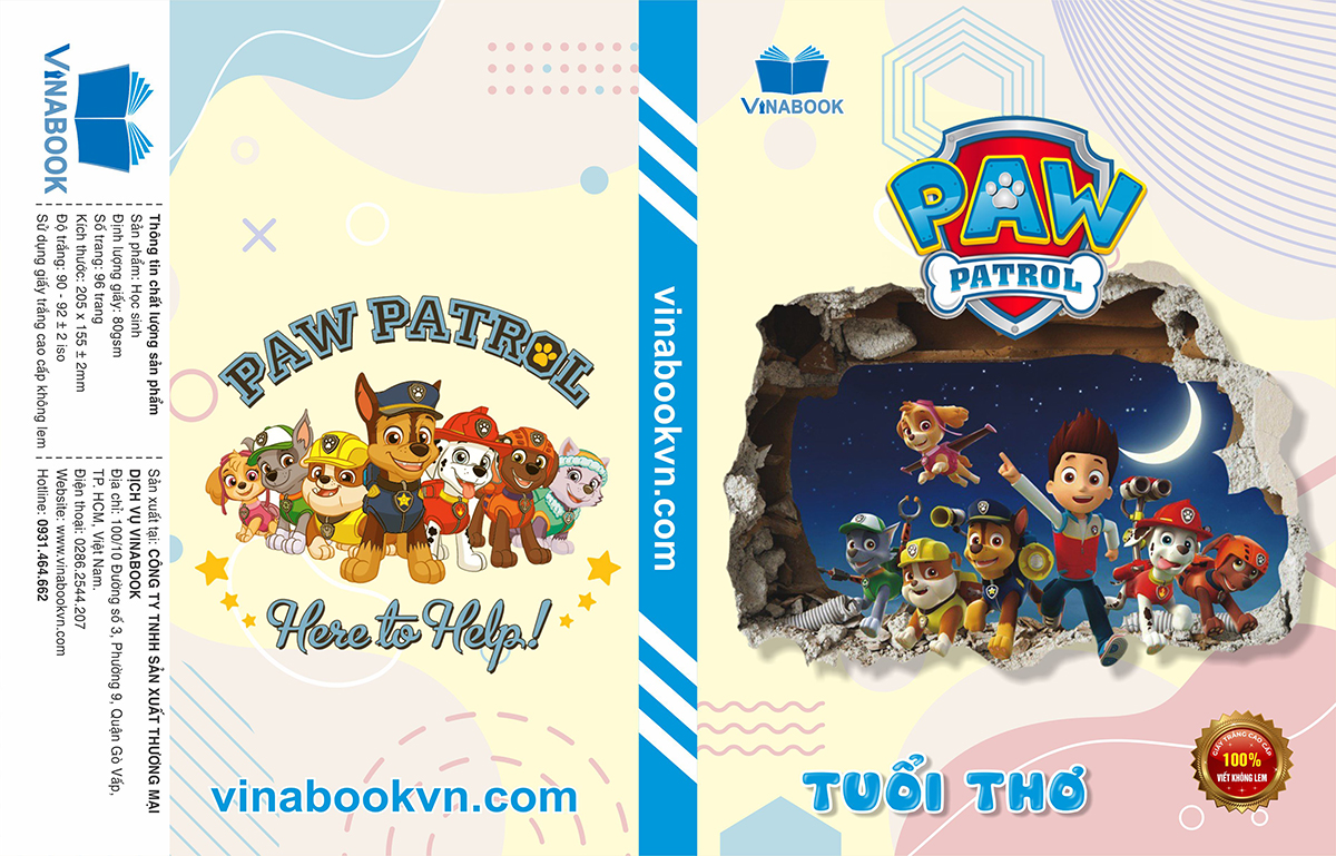 Vở Vinabook 5A Paw Patron 96 trang