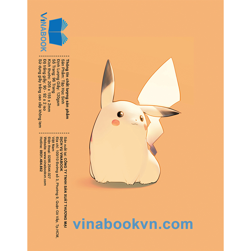 Vở Vinabook Pokemon 96 trang