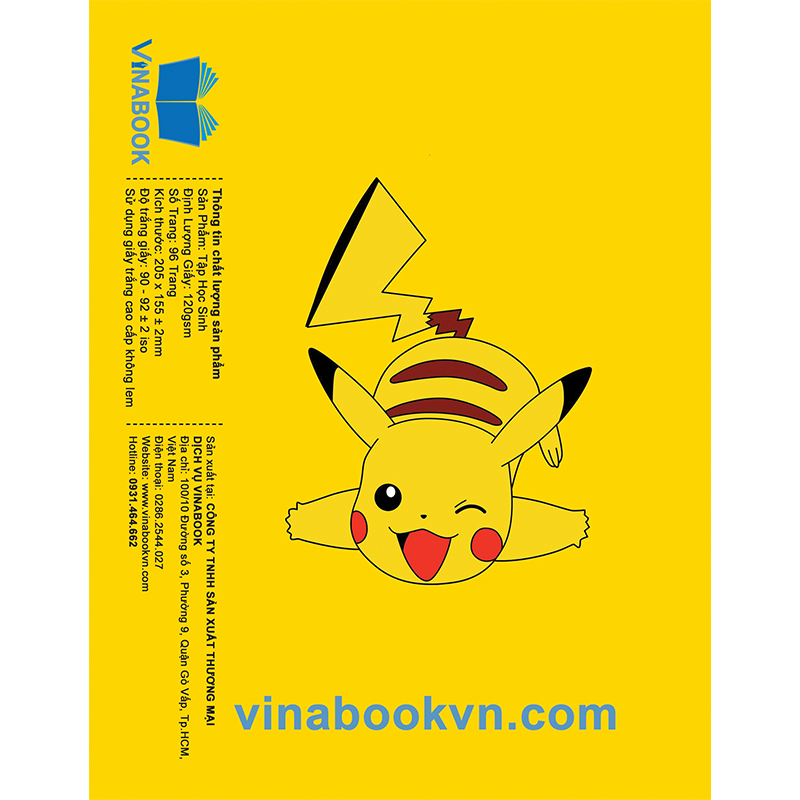 Vở Vinabook Pokemon 96 trang