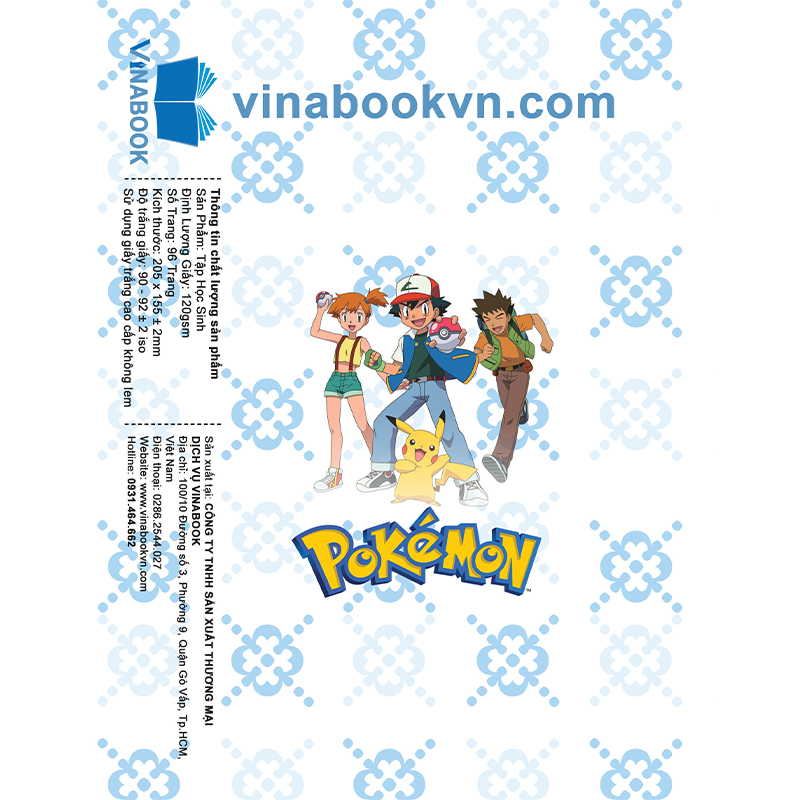 Vở Vinabook Pokemon 96 trang